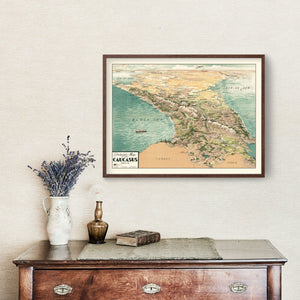 Vintage Caucasus Map 1930