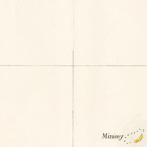 Vintage Maldive Archipelago Map 1827