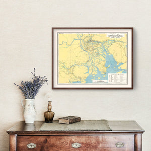 Vintage Guangdong Map 1933
