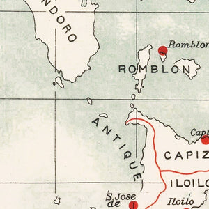 Vintage Map of Philippines 1910