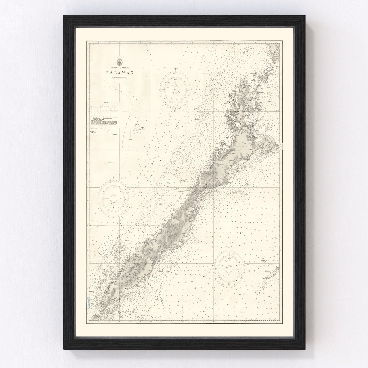 Vintage Palawan Island Map 1938