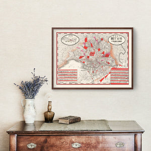 Vintage Map of Tokyo, Japan 1908
