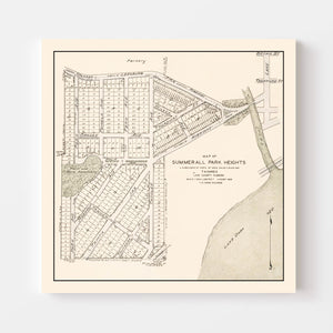 Vintage Summerall Park Heights, Tavares, FL Map 1926