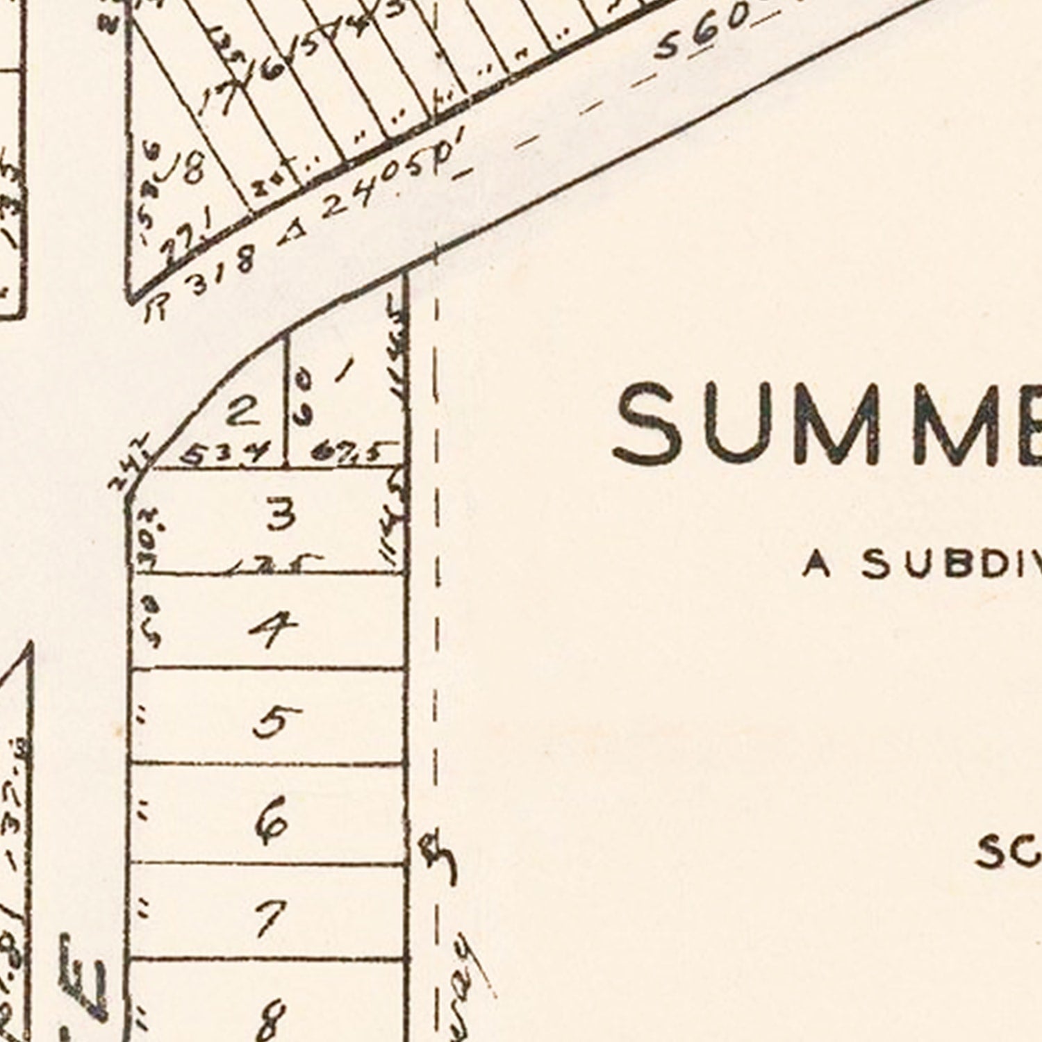 Vintage Summerall Park Heights, Tavares, FL Map 1926
