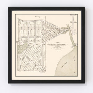 Vintage Summerall Park Heights, Tavares, FL Map 1926