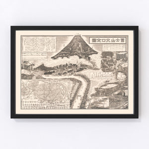 Vintage Mount Fuji Japan Map 1933