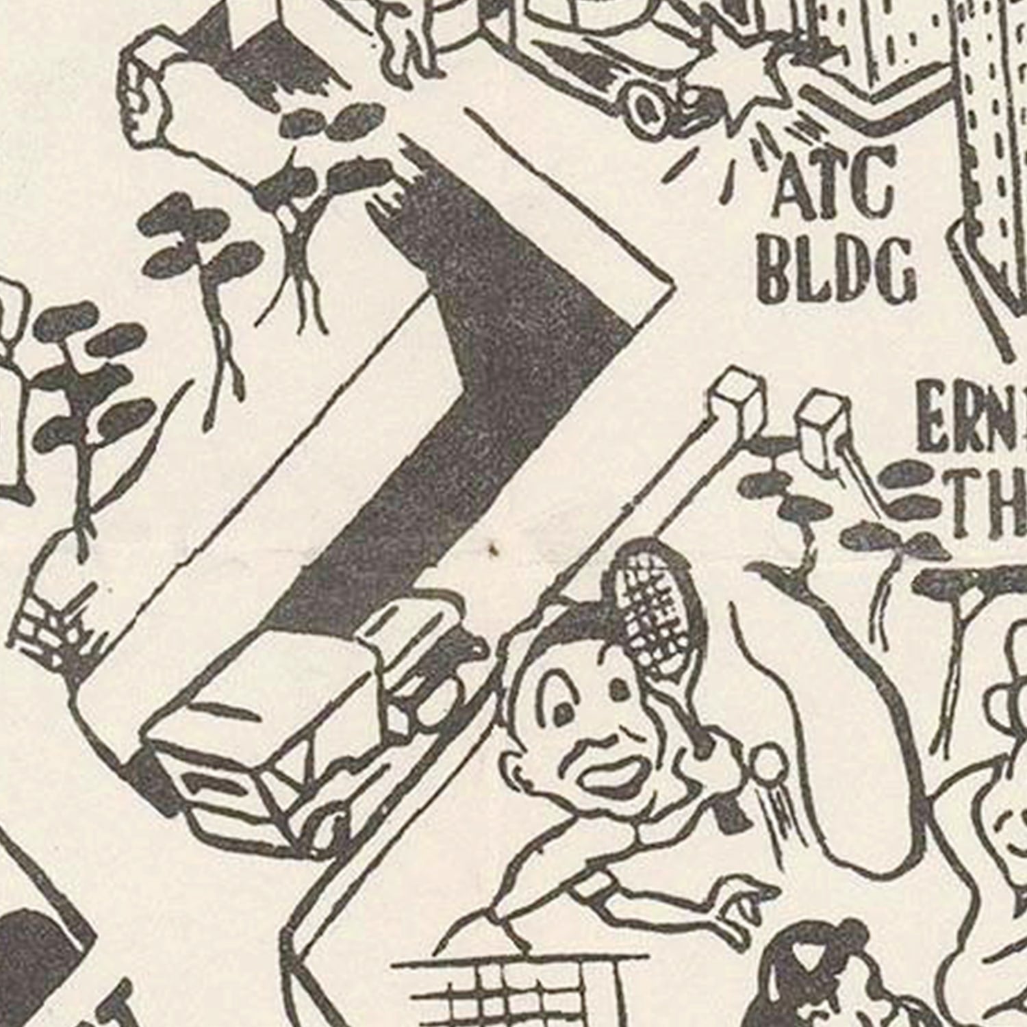 Vintage Map of Tokyo, Japan 1952