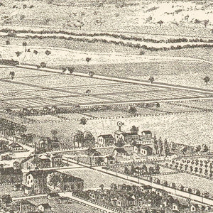 Vintage Map of Lodi, California 1870