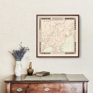 Vintage Manchuria, Russo Japanese War Map 1905