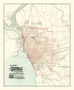Vintage Map of Buffalo, New York 1891