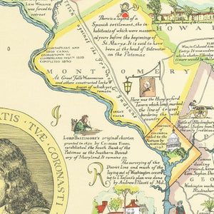 Vintage Map of Maryland 1931
