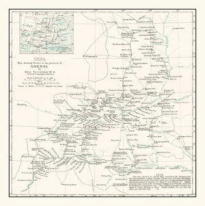Vintage Shaanxi, China Map 1918