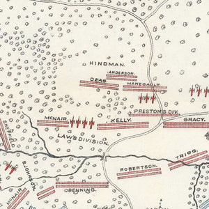 Vintage Chickamauga Battlefield Map 1895