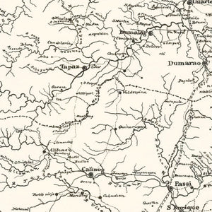 Vintage Panay, Philippines Map 1900