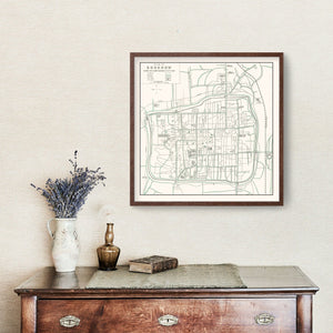 Vintage Map of Suzhou, China 1921