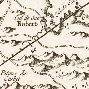Vintage Martinique Map 1780