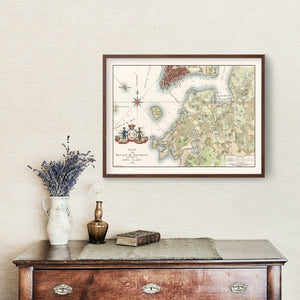 Vintage Map of Brooklyn, New York 1864