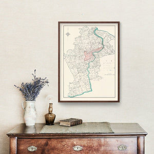 Vintage Map of Shanghai, China 1932
