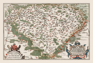 Vintage Bohemia Map 1587