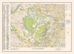 Vintage Map of Marunouchi District Tokyo, Japan 1948