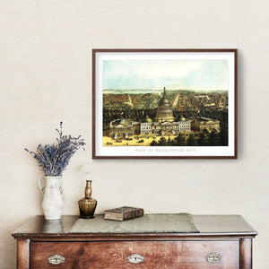 Vintage Map of Washington, DC 1871