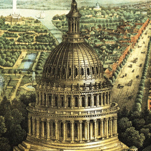 Vintage Map of Washington, DC 1871