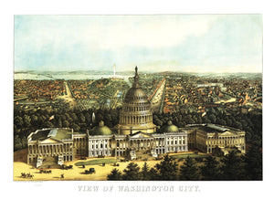 Vintage Map of Washington, DC 1871