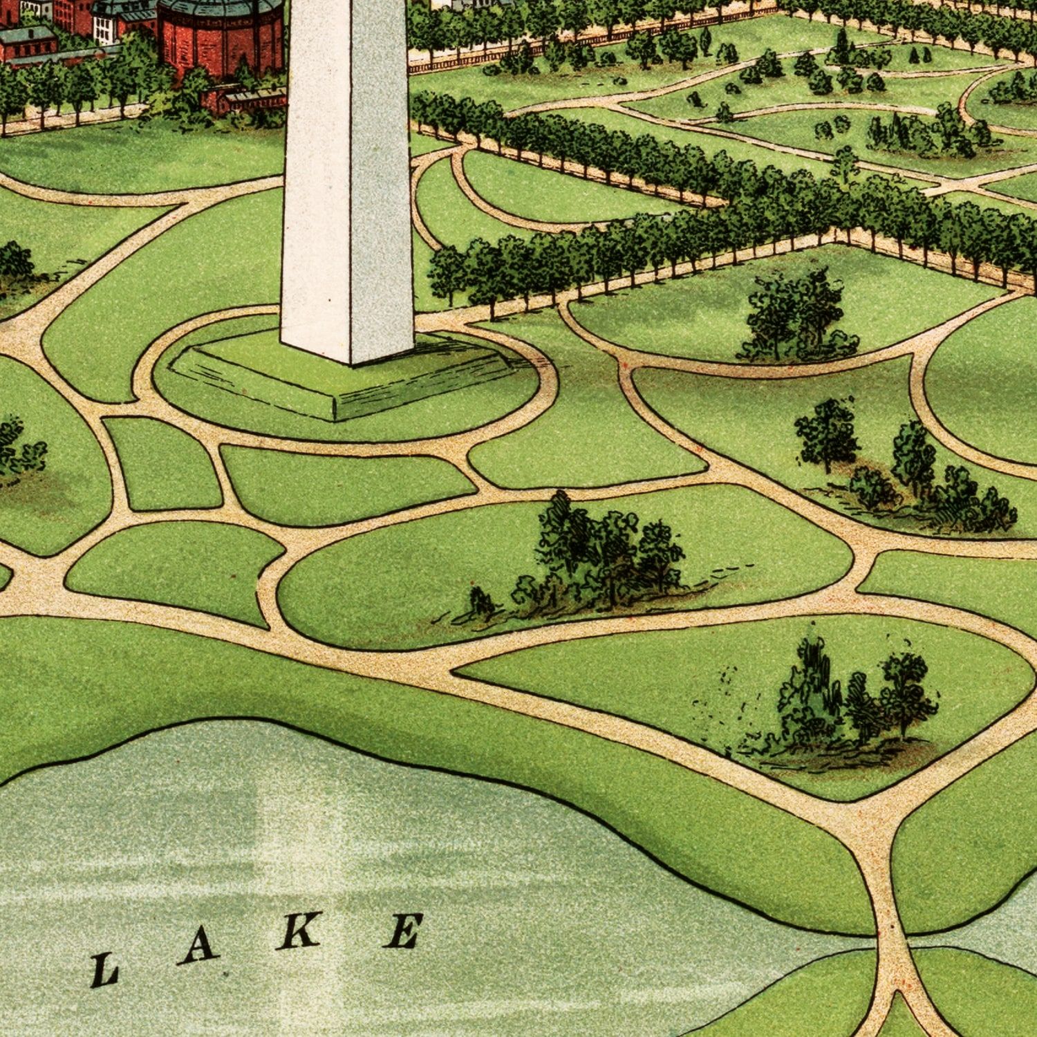 Vintage Map of Washington, DC 1892