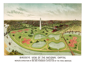 Vintage Map of Washington, DC 1892