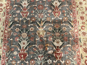 Pak Persian Mahal Rug 6x9, Floral Handmade Wool Traditional Oriental Carpet
