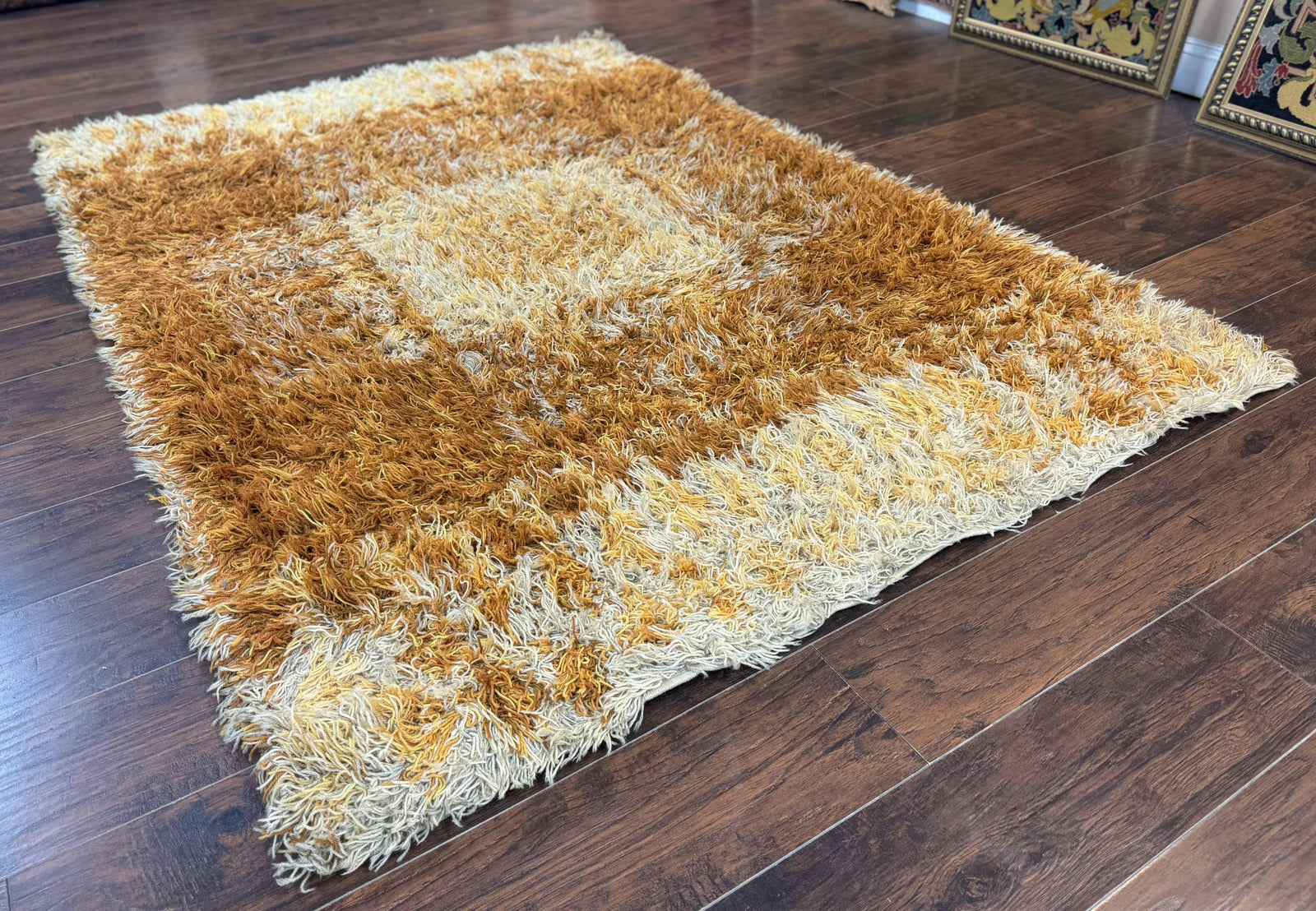 Vintage Rya Shag Rug 5.5 x 7.7