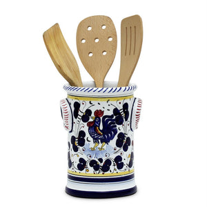 ORVIETO BLUE ROOSTER: Utensil Holder