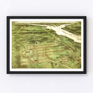 Vintage Map of Alexandria, Virginia 1890