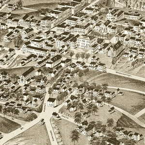 Vintage Map of Bedford City, Virginia 1891