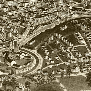Vintage Map of Staunton, Virginia 1891