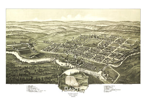 Vintage Map of Davis, West Virginia 1898