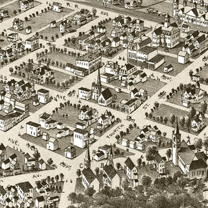 Vintage Map of Elkins, West Virginia 1897