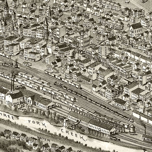 Vintage Map of Grafton, West Virginia 1898