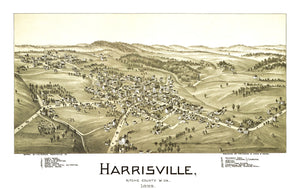 Vintage Map of Harrisville, West Virginia 1899
