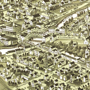 Vintage Map of Mannington, West Virginia 1897