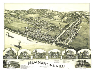 Vintage Map of New Martinsville, West Virginia 1899