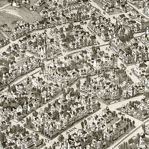 Vintage Map of Parkersburg, West Virginia 1899