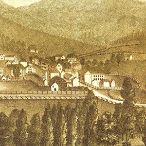 Vintage Map of Phillippi, West Virginia 1861