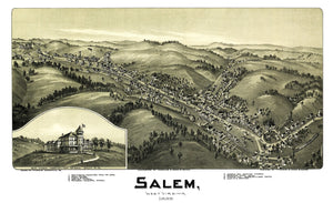 Vintage Map of Salem, West Virginia 1899