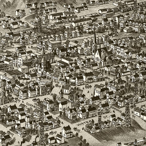 Vintage Map of Sistersville, West Virginia 1896