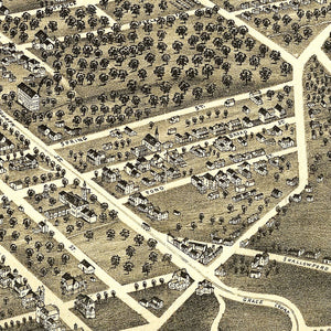 Vintage Map of Winston-Salem, North Carolina 1891