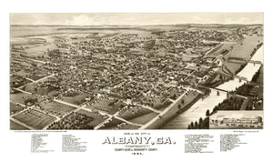 Vintage Map of Albany, Georgia 1885