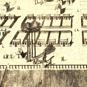 Vintage Map of Savannah, Georgia 1734