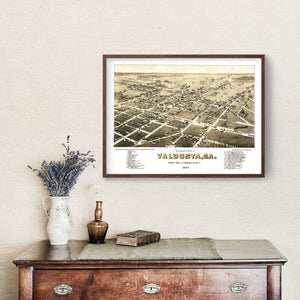 Vintage Map of Valdosta, Georgia 1885