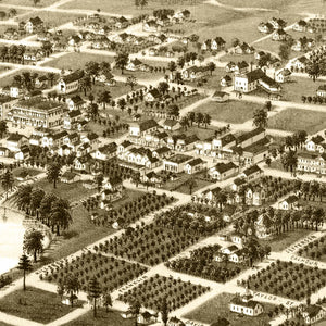 Vintage Map of Lake City, Florida 1885